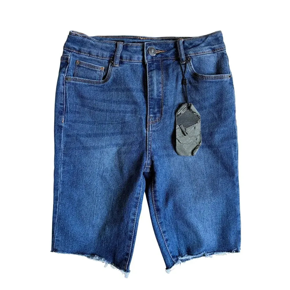 NWT Hudson Kids High-Rise Bermuda Jean Shorts (Medium Wash) - Size 12